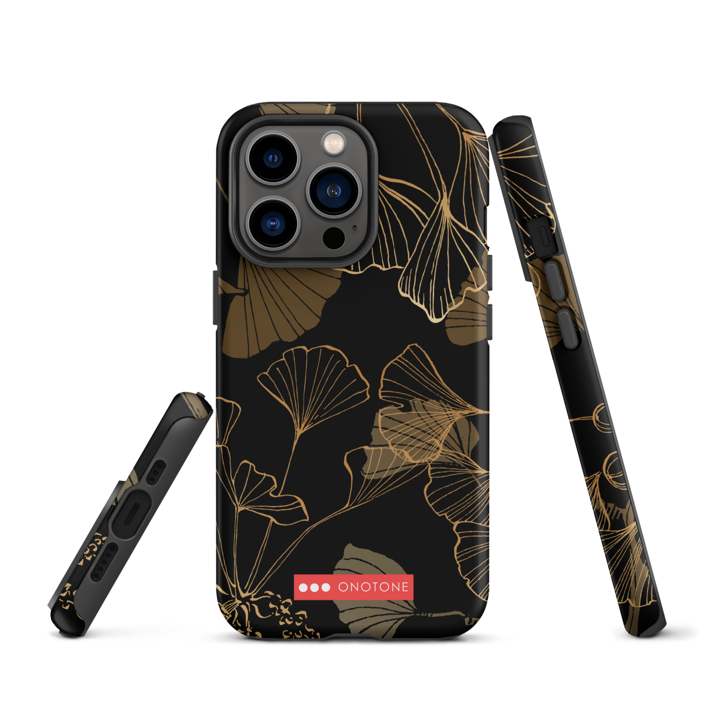 Japanese traditional design indigo iPhone® Case Ginkgo leaves