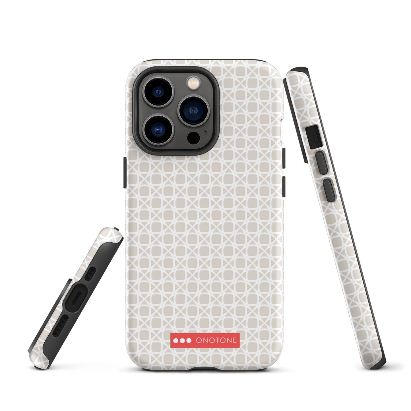Japanese design indigo iPhone® Case with gray patterns
