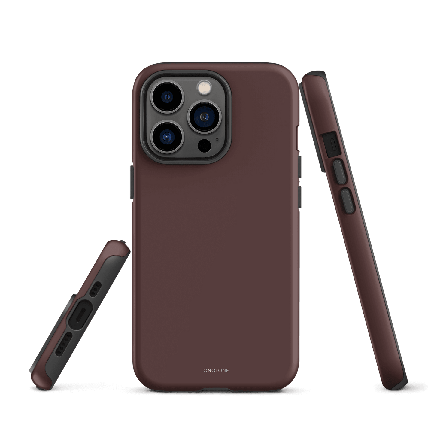 GRAY MINIMALIST IPHONE® CASE - PANTONE® BITTER CHOCOLATE