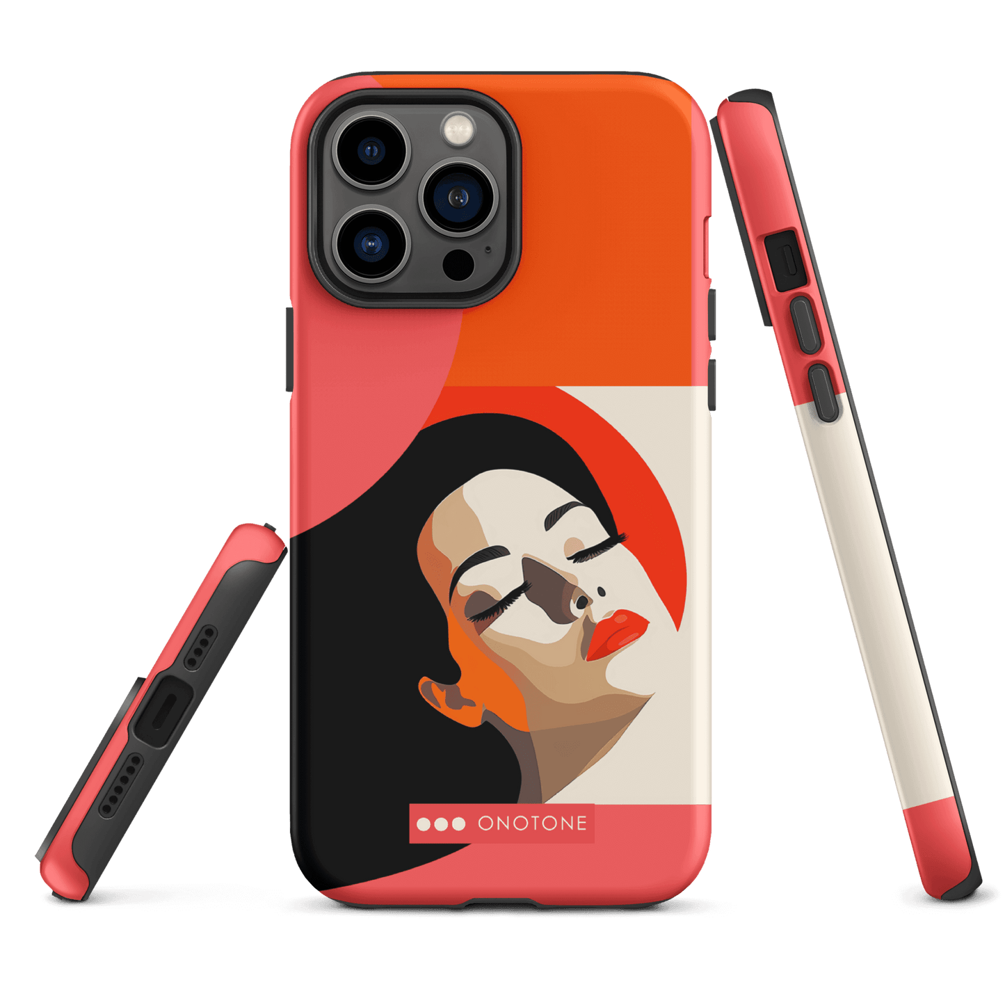 Dual Layer orange modern iPhone® Case ( MD-3857)
