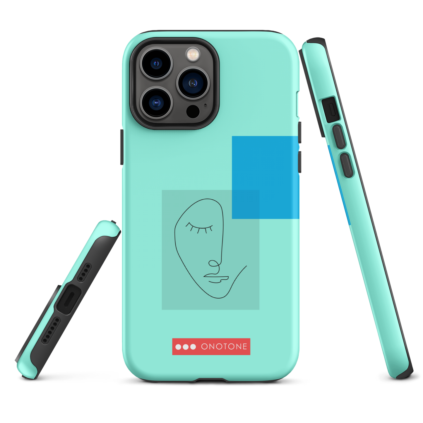 Dual Layer blue modern iPhone® Case