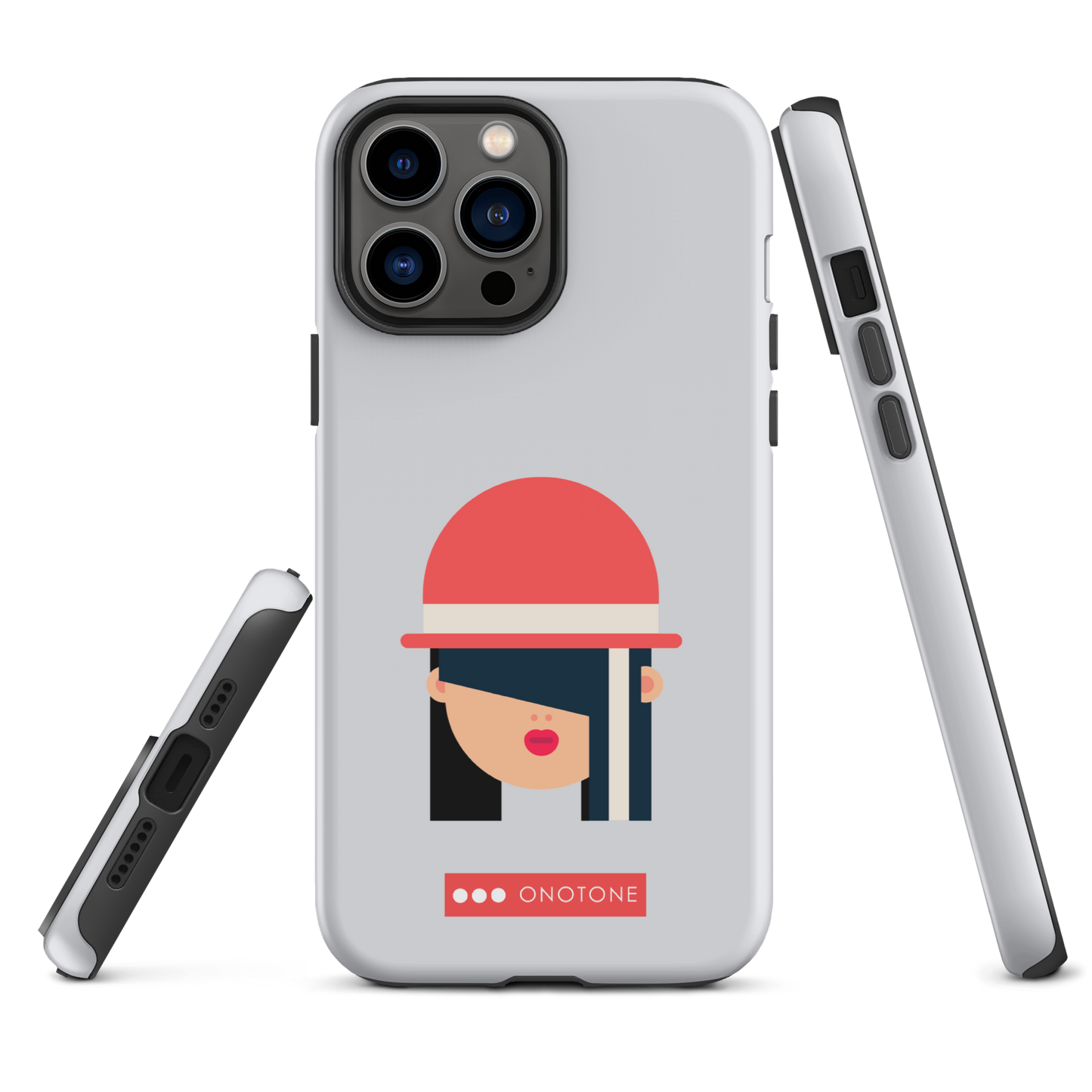 Dual Layer white modern iPhone® Case