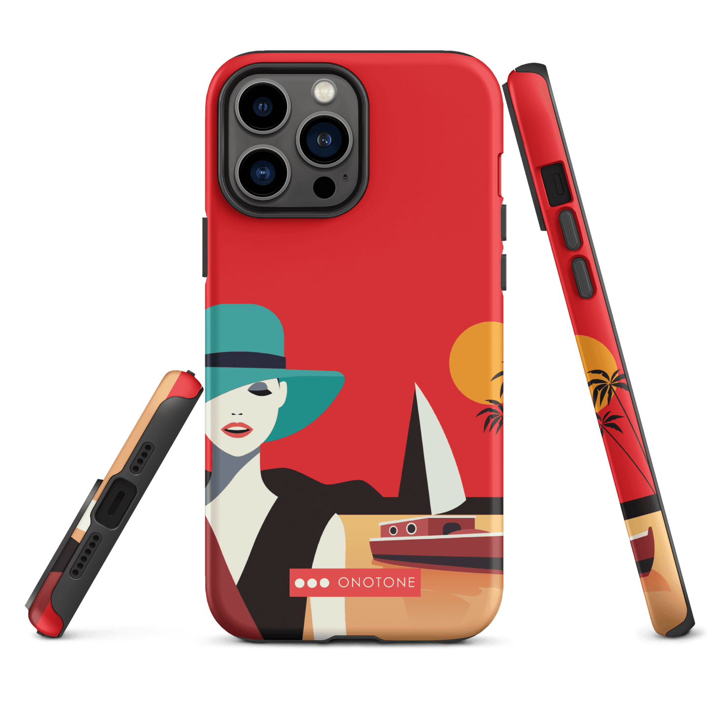 Dual Layer red modern iPhone® Case ( MD-1841)