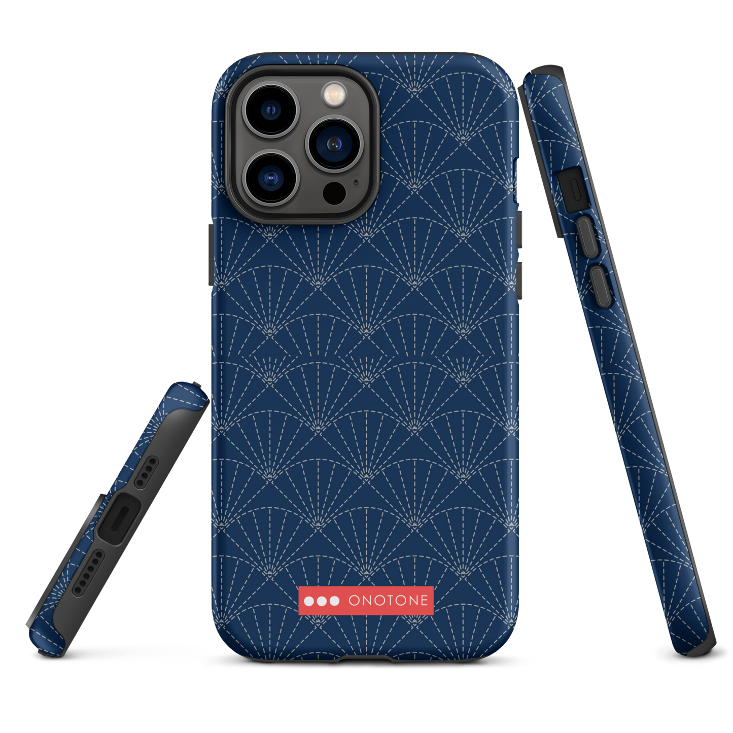 Japanese design indigo iPhone® Case with patterns