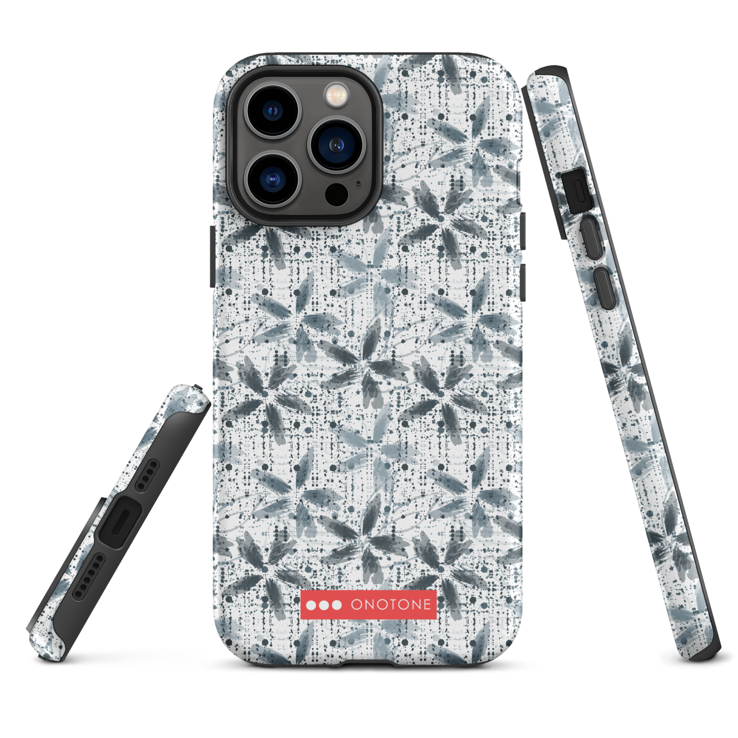 Japanese design indigo iPhone® Case with floral designs