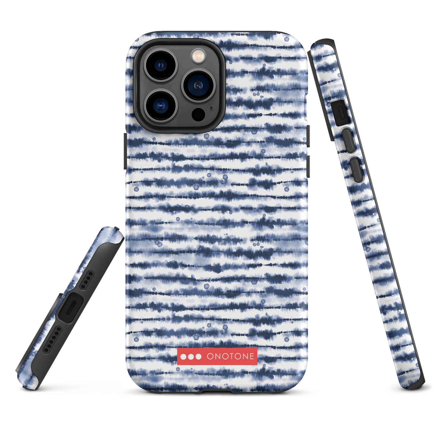 Japanese design indigo iPhone® Case with hand drawn patterns