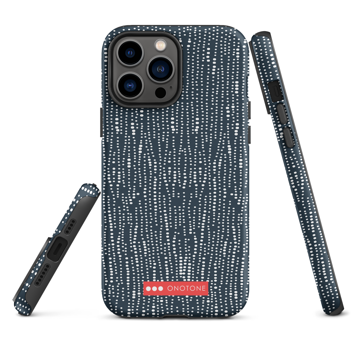 Japanese design indigo iPhone® Case with dotted patterns