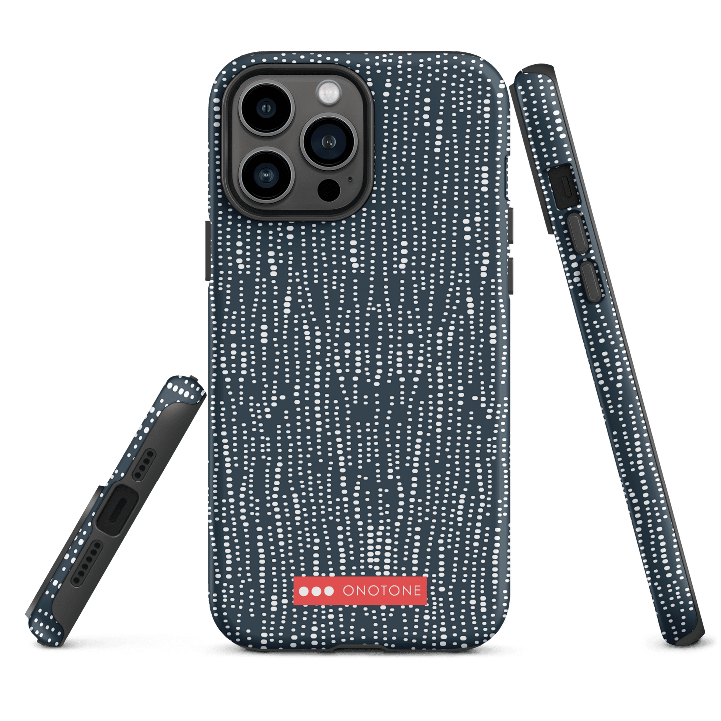 Japanese design indigo iPhone® Case with dotted patterns (IND-009)
