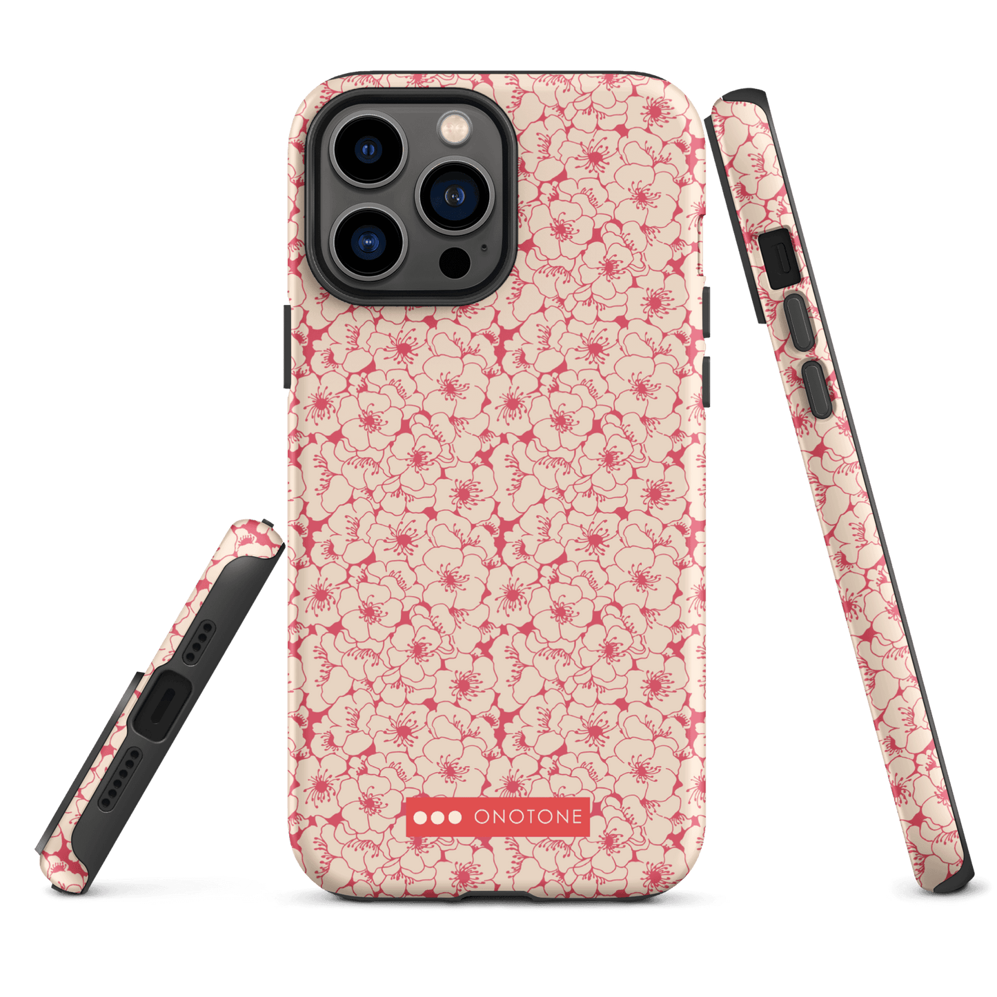 Japanese design indigo iPhone® Case with sakura patterns (IND-012)