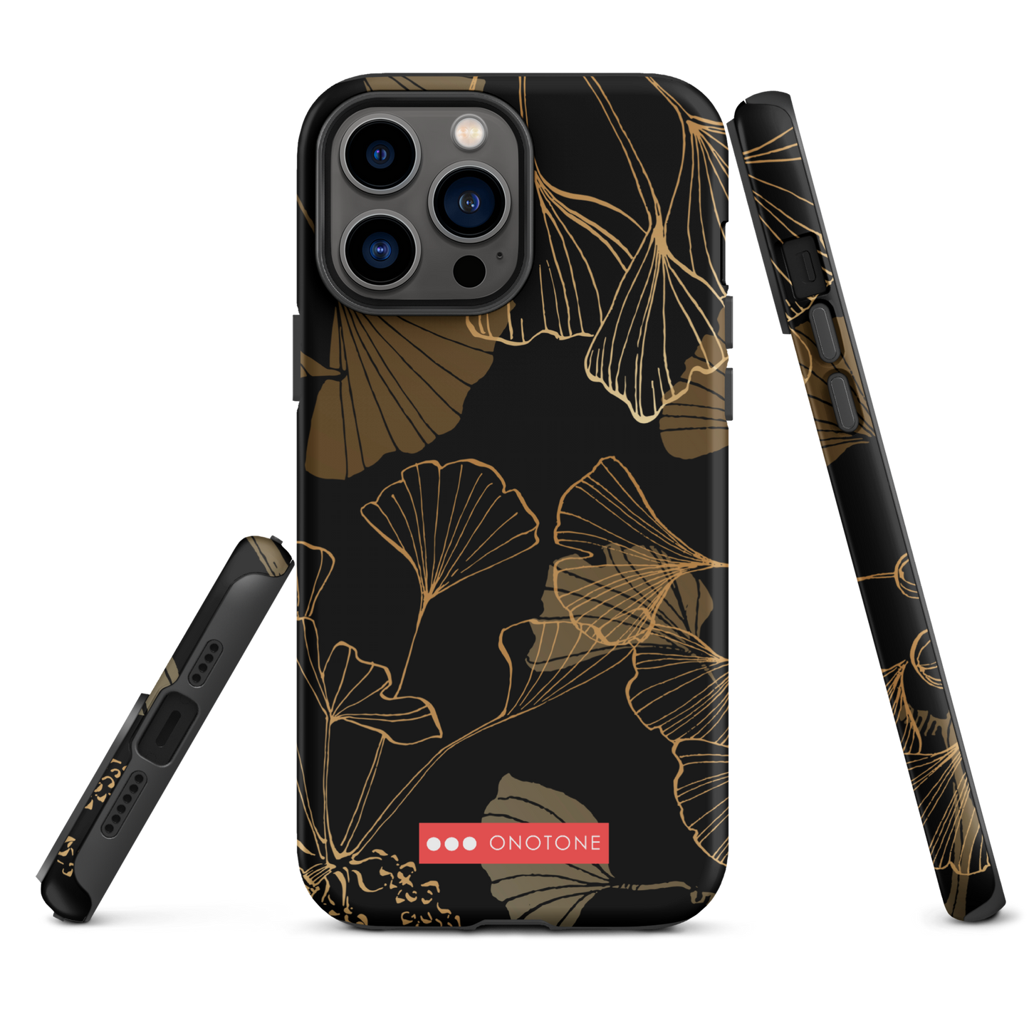 Japanese traditional design indigo iPhone® Case Ginkgo leaves