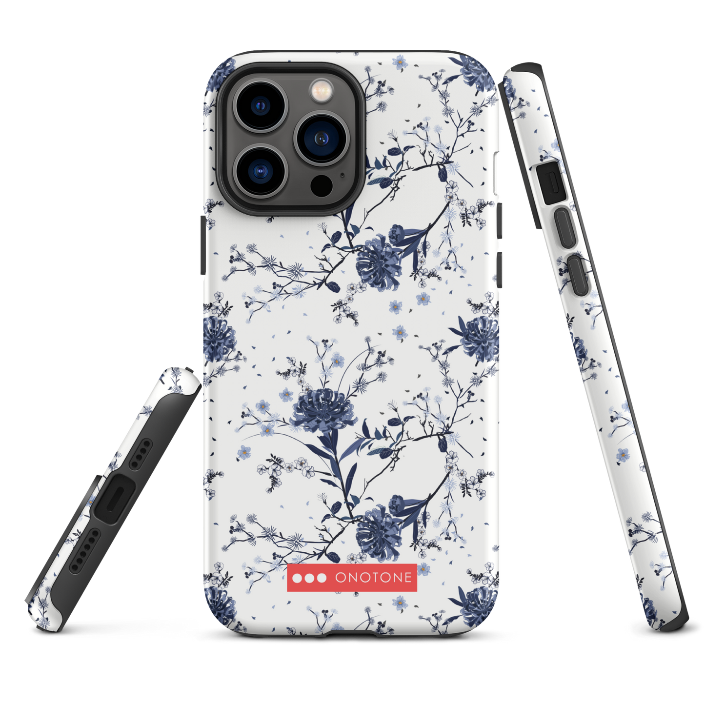 Japanese design indigo iPhone® Case with patterns