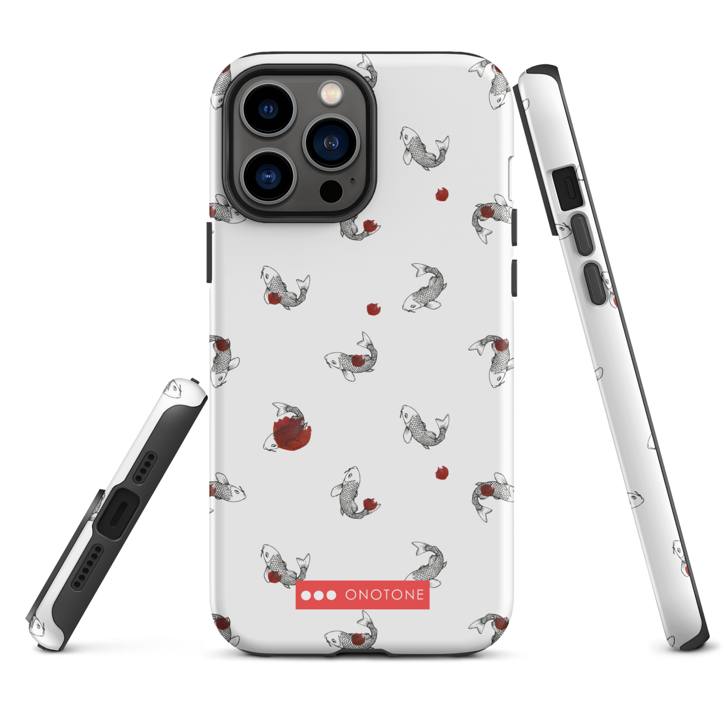 Japanese design indigo iPhone® Case with Koi patterns