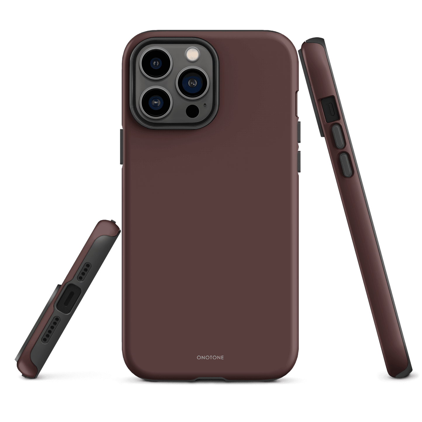 GRAY MINIMALIST IPHONE® CASE - PANTONE® BITTER CHOCOLATE
