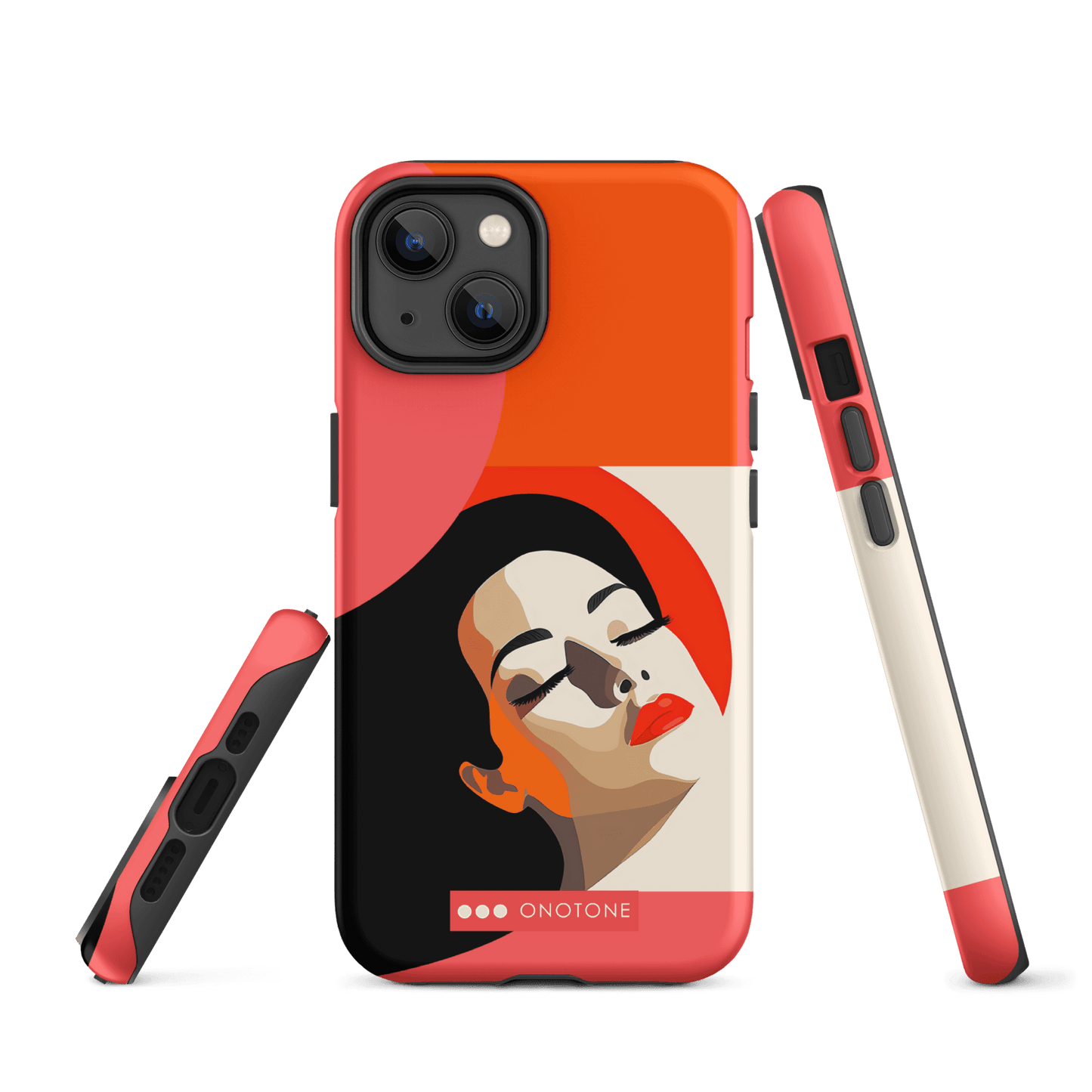 Dual Layer orange modern iPhone® Case ( MD-3857)
