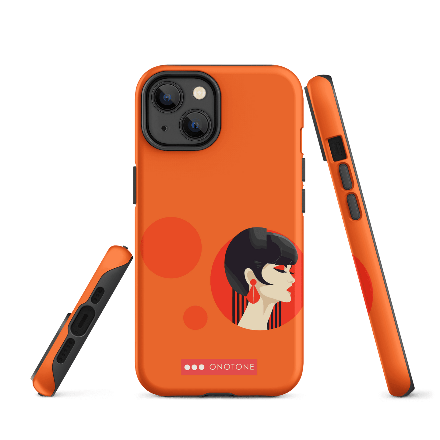 Dual Layer orange modern iPhone® Case ( MD-3801)