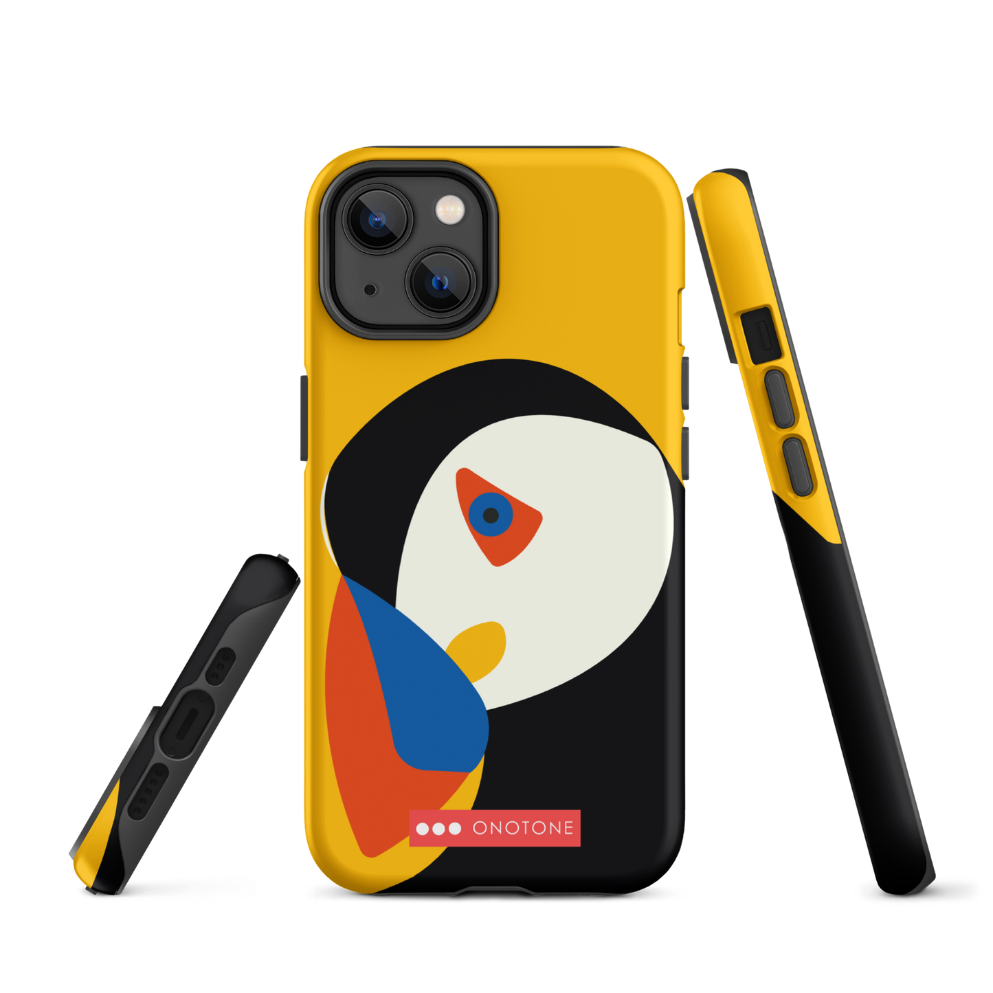Dual Layer yellow modern iPhone® Case