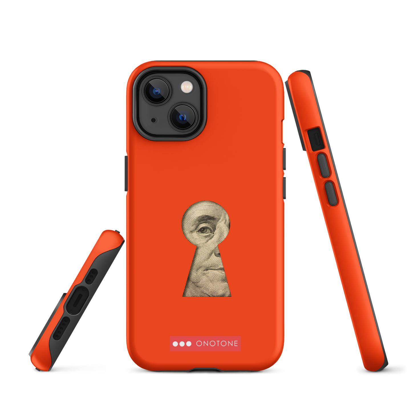 Dual Layer red modern iPhone® Case