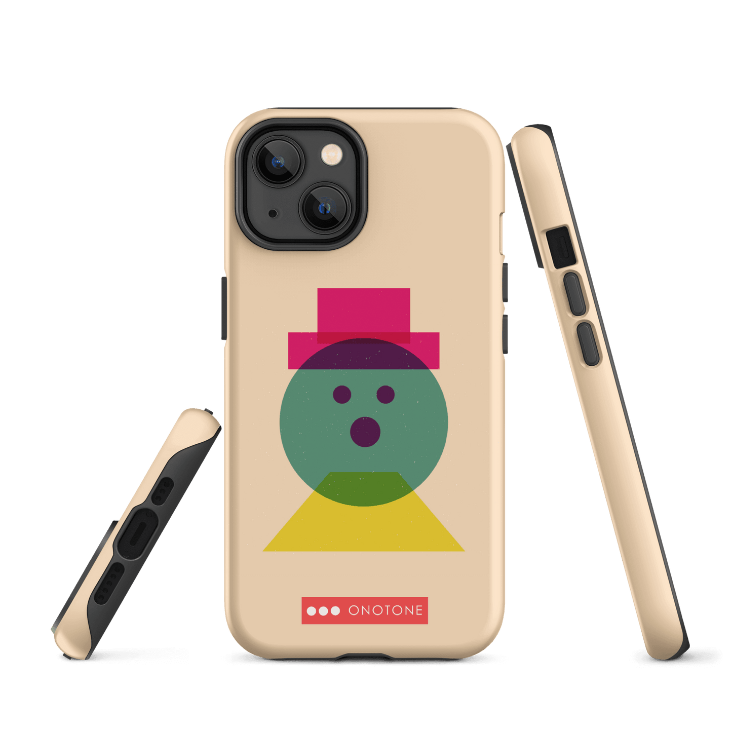 Dual Layer beige modern iPhone® Case ( MD-3129)