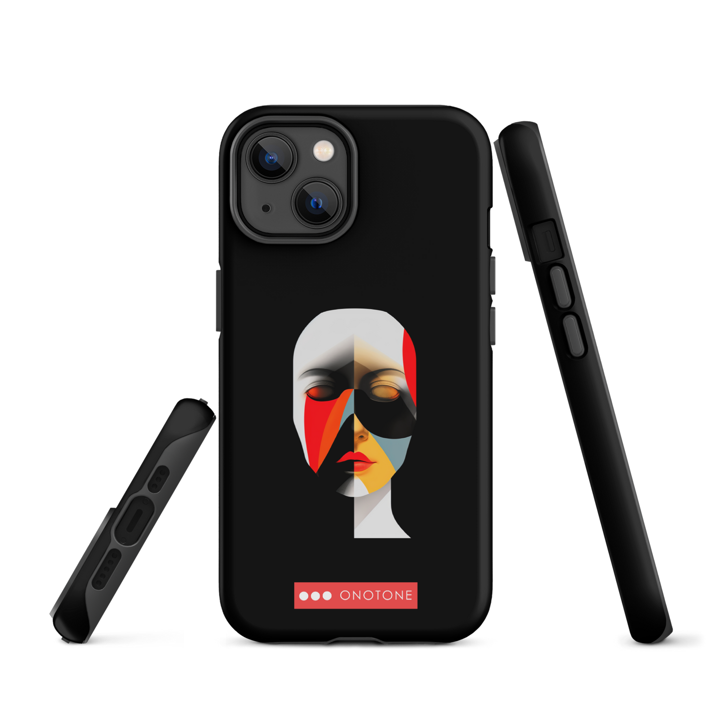 Dual Layer black modern iPhone® Case