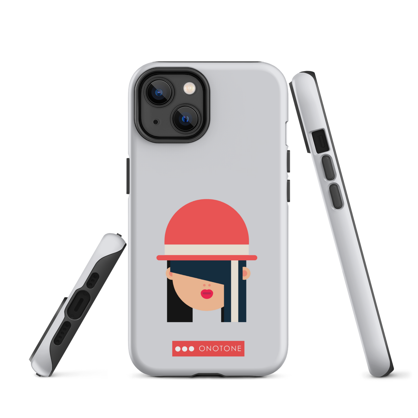 Dual Layer white modern iPhone® Case