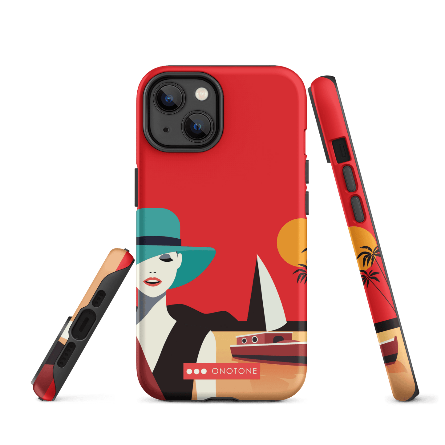 Dual Layer red modern iPhone® Case ( MD-1841)