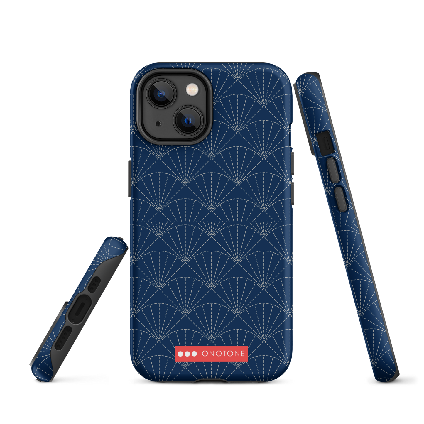 Japanese design indigo iPhone® Case with patterns