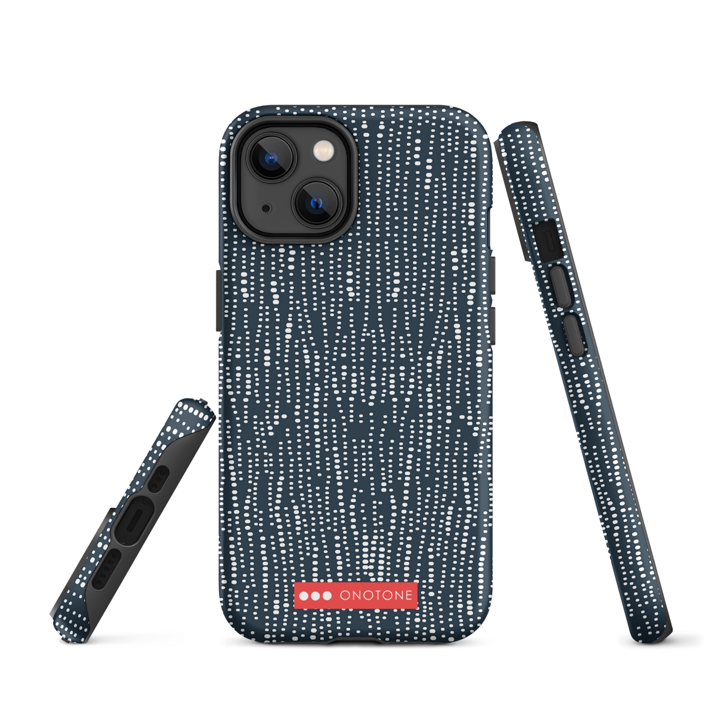 Japanese design indigo iPhone® Case with dotted patterns