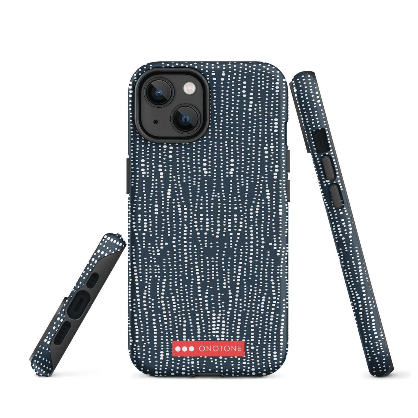 Japanese design indigo iPhone® Case with dotted patterns (IND-009)