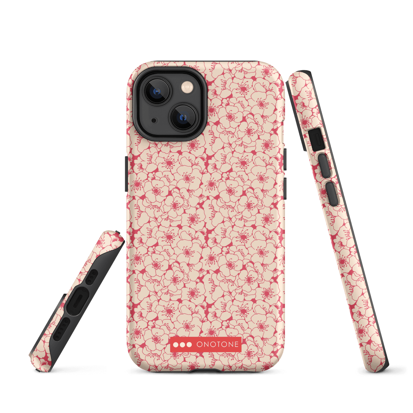 Japanese design indigo iPhone® Case with sakura patterns (IND-012)
