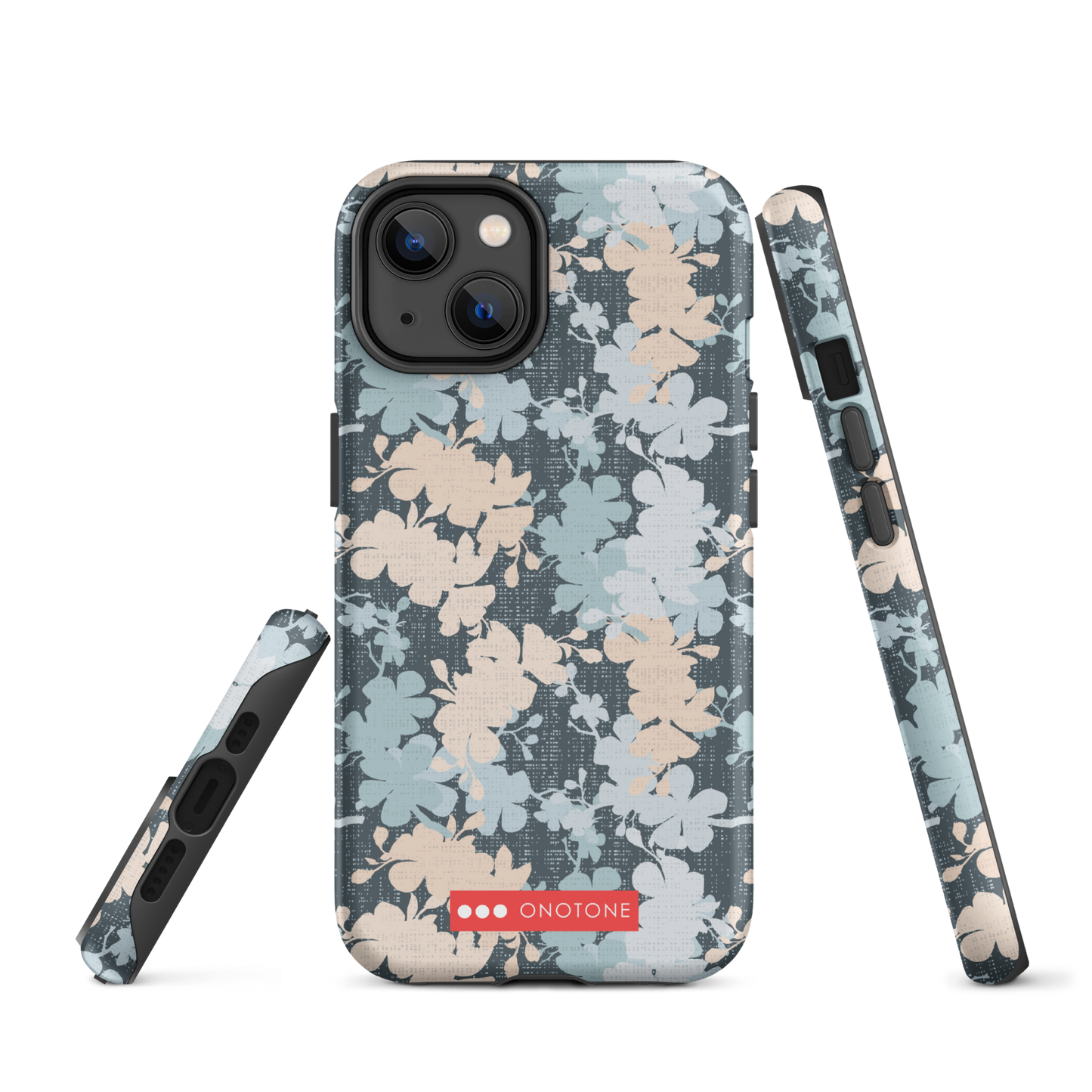 Japanese design indigo iPhone® Case with sakura flower patterns