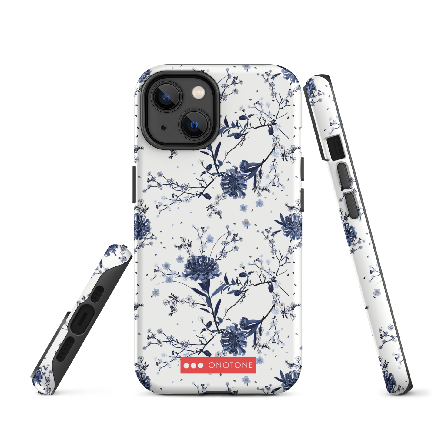 Japanese design indigo iPhone® Case with patterns