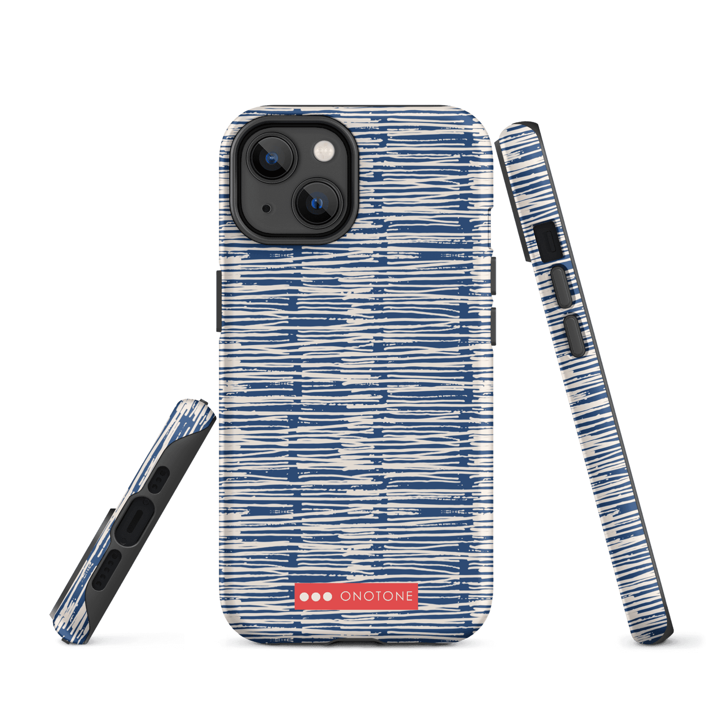 Japanese design indigo iPhone® Case with blue patterns (IND-032)