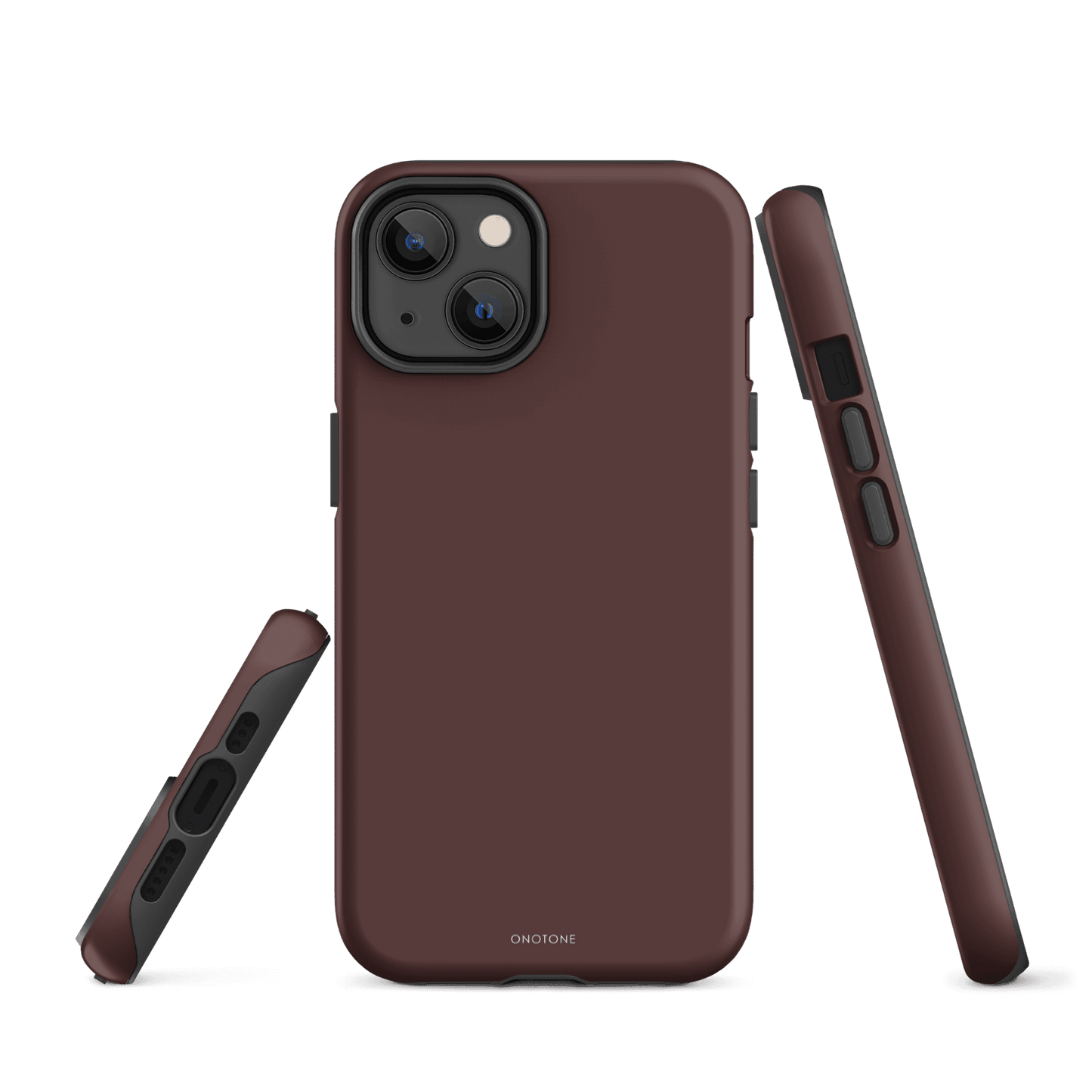 GRAY MINIMALIST IPHONE® CASE - PANTONE® BITTER CHOCOLATE