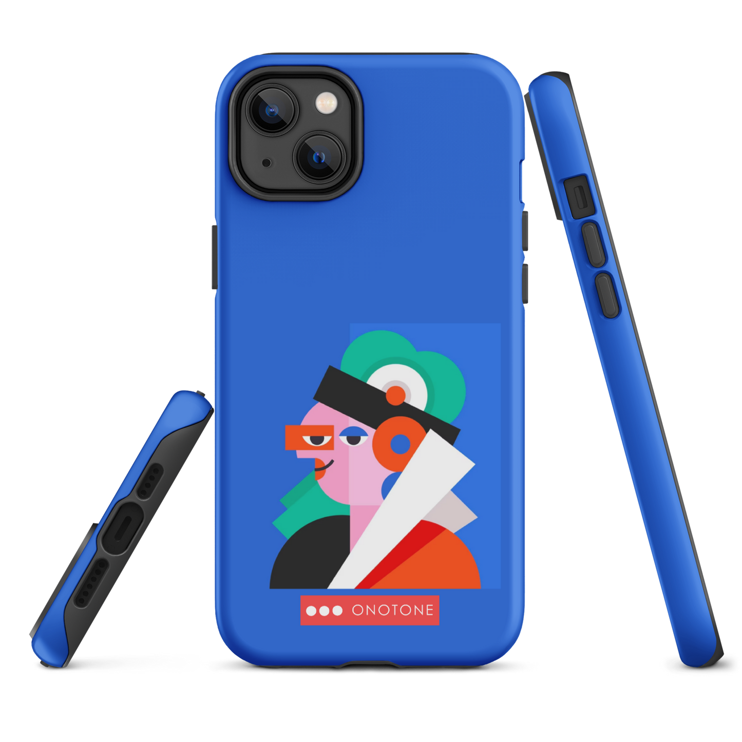 Dual Layer blue modern iPhone® Case