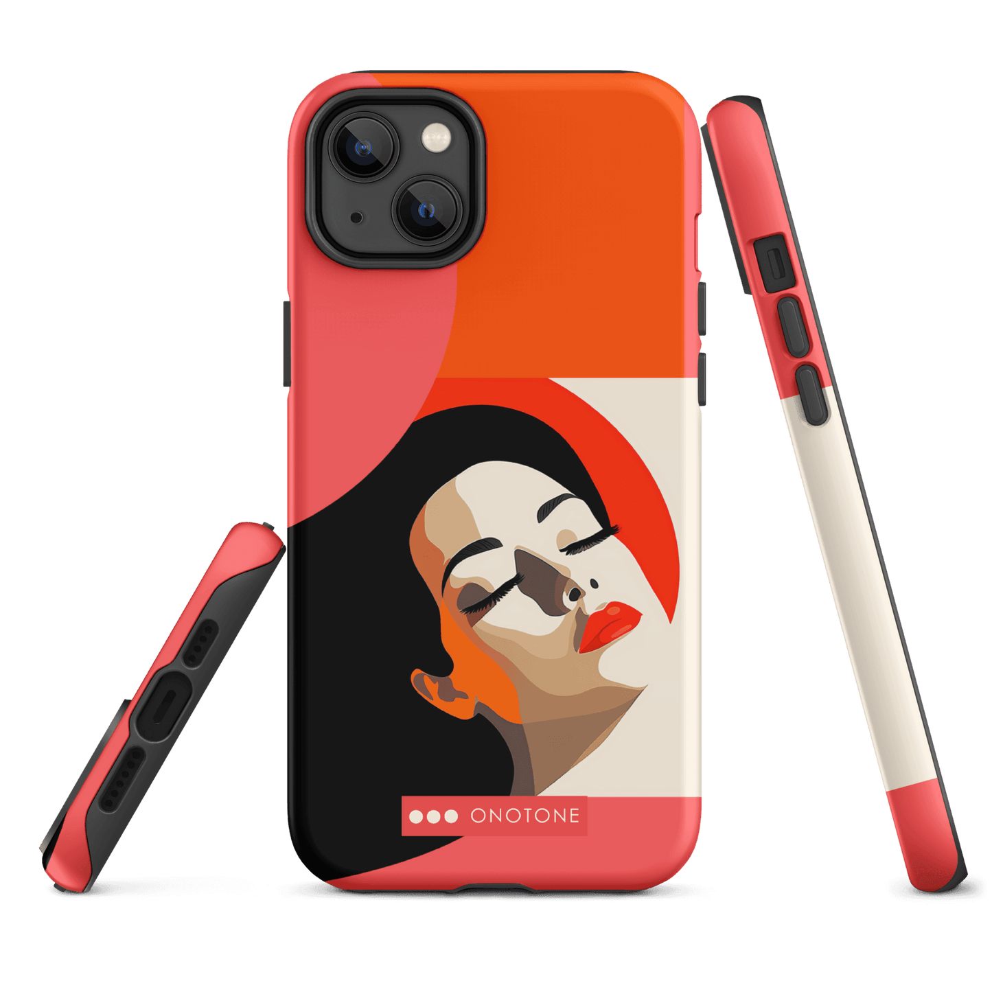 Dual Layer orange modern iPhone® Case ( MD-3857)