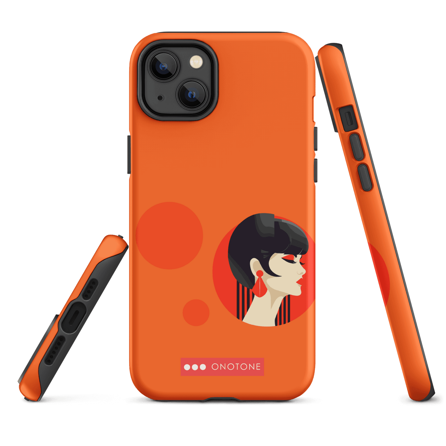 Dual Layer orange modern iPhone® Case ( MD-3801)