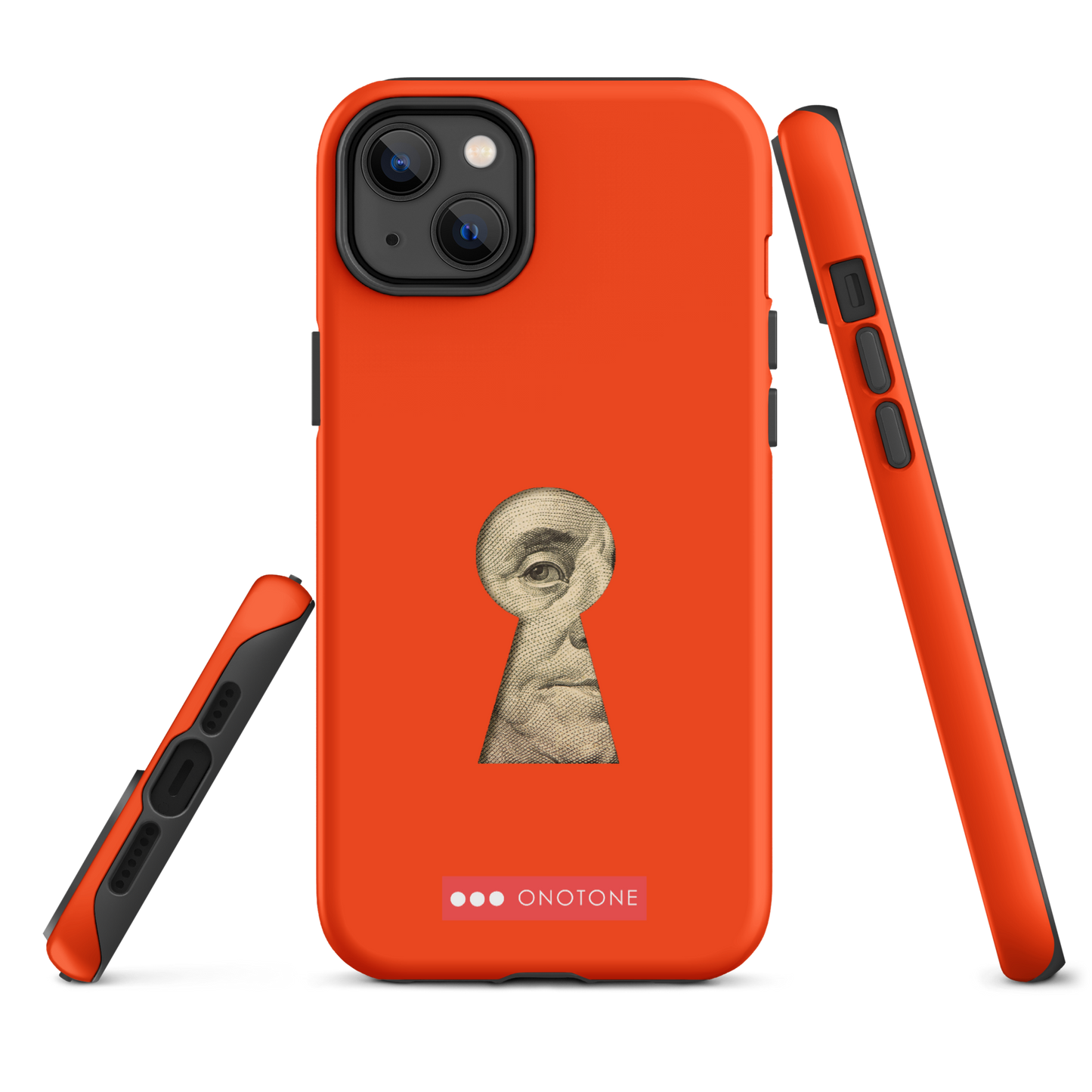 Dual Layer red modern iPhone® Case