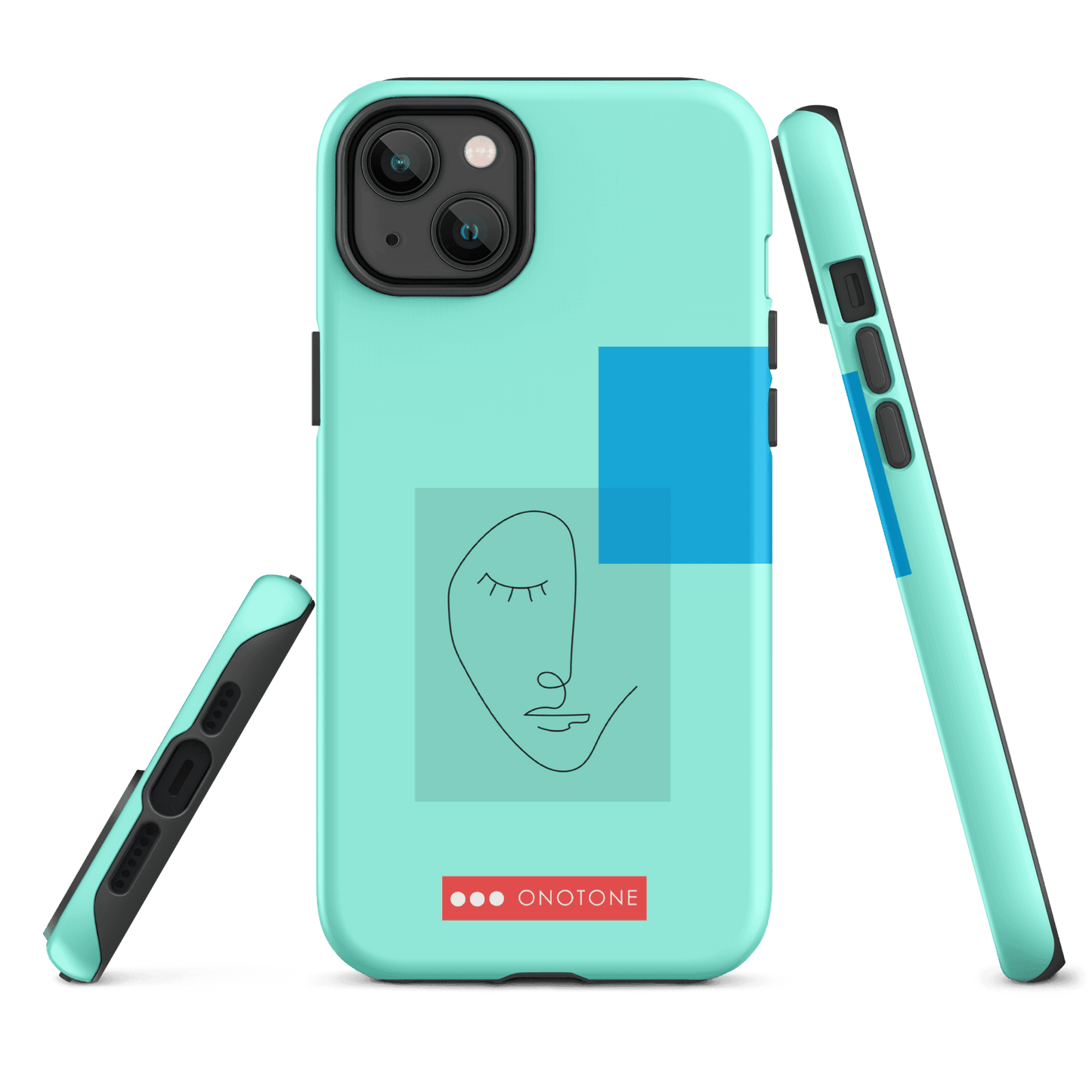 Dual Layer blue modern iPhone® Case ( MD-3745)
