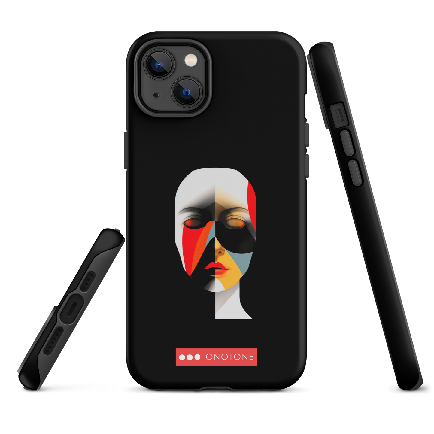 Dual Layer black modern iPhone® Case