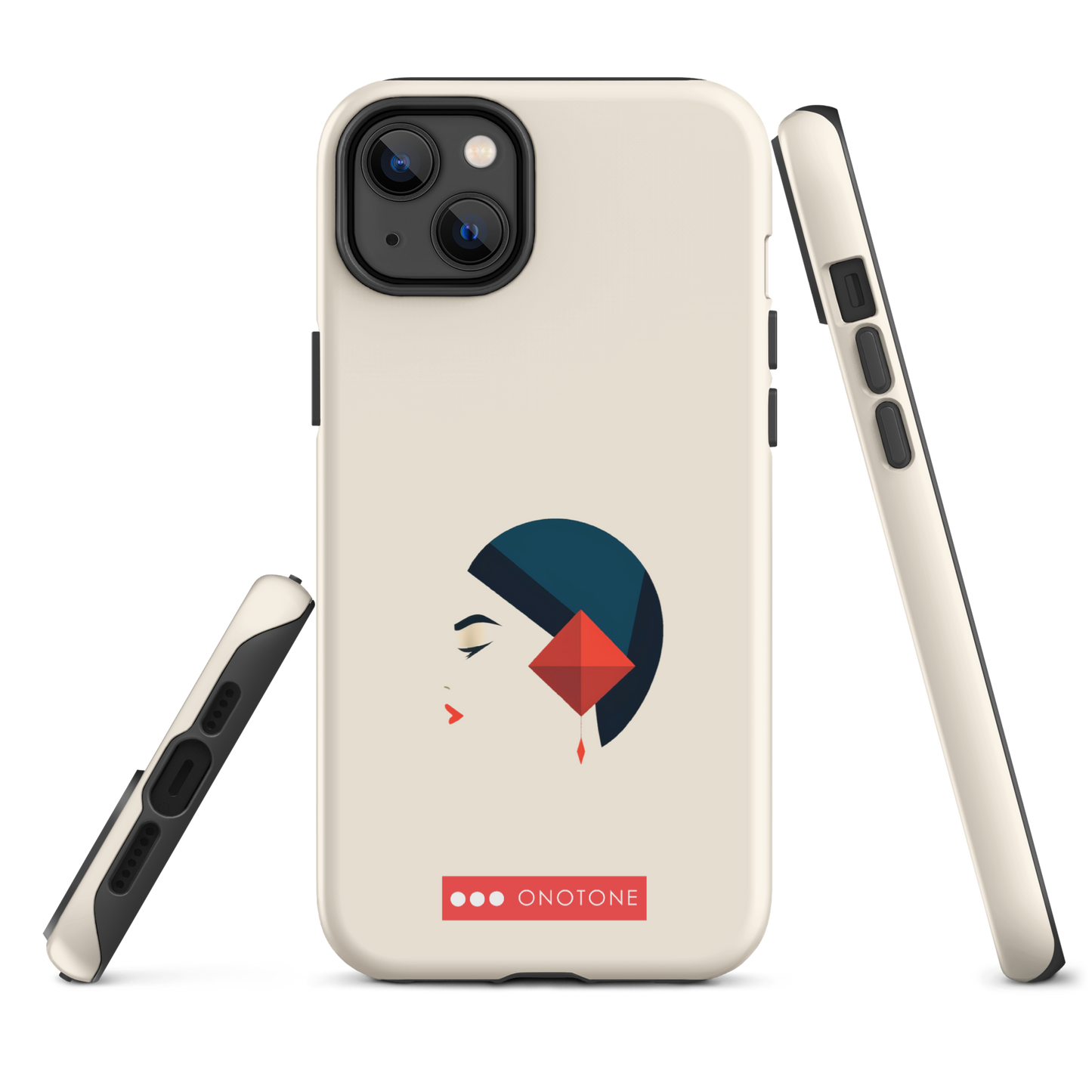 Dual Layer white modern iPhone® Case
