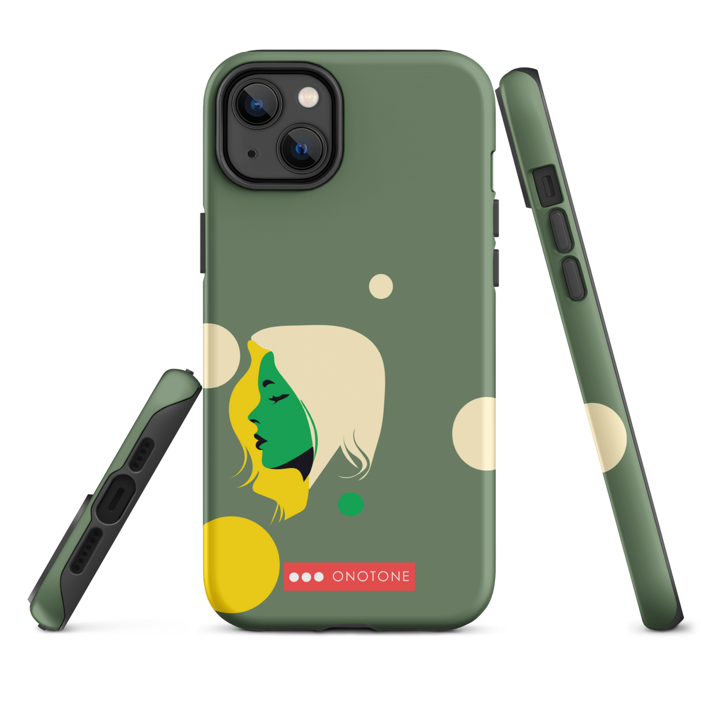 Dual Layer green modern iPhone® Case