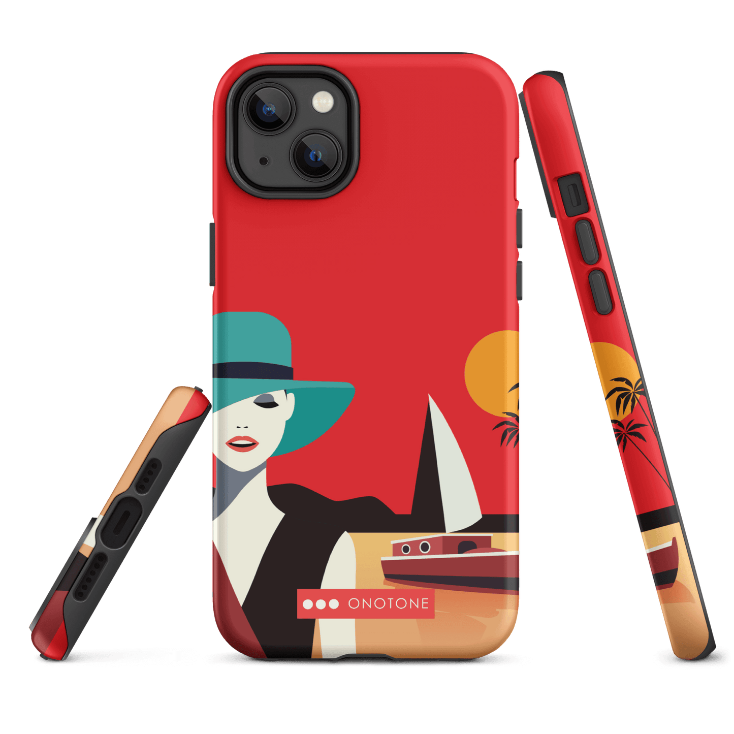 Dual Layer red modern iPhone® Case ( MD-1841)
