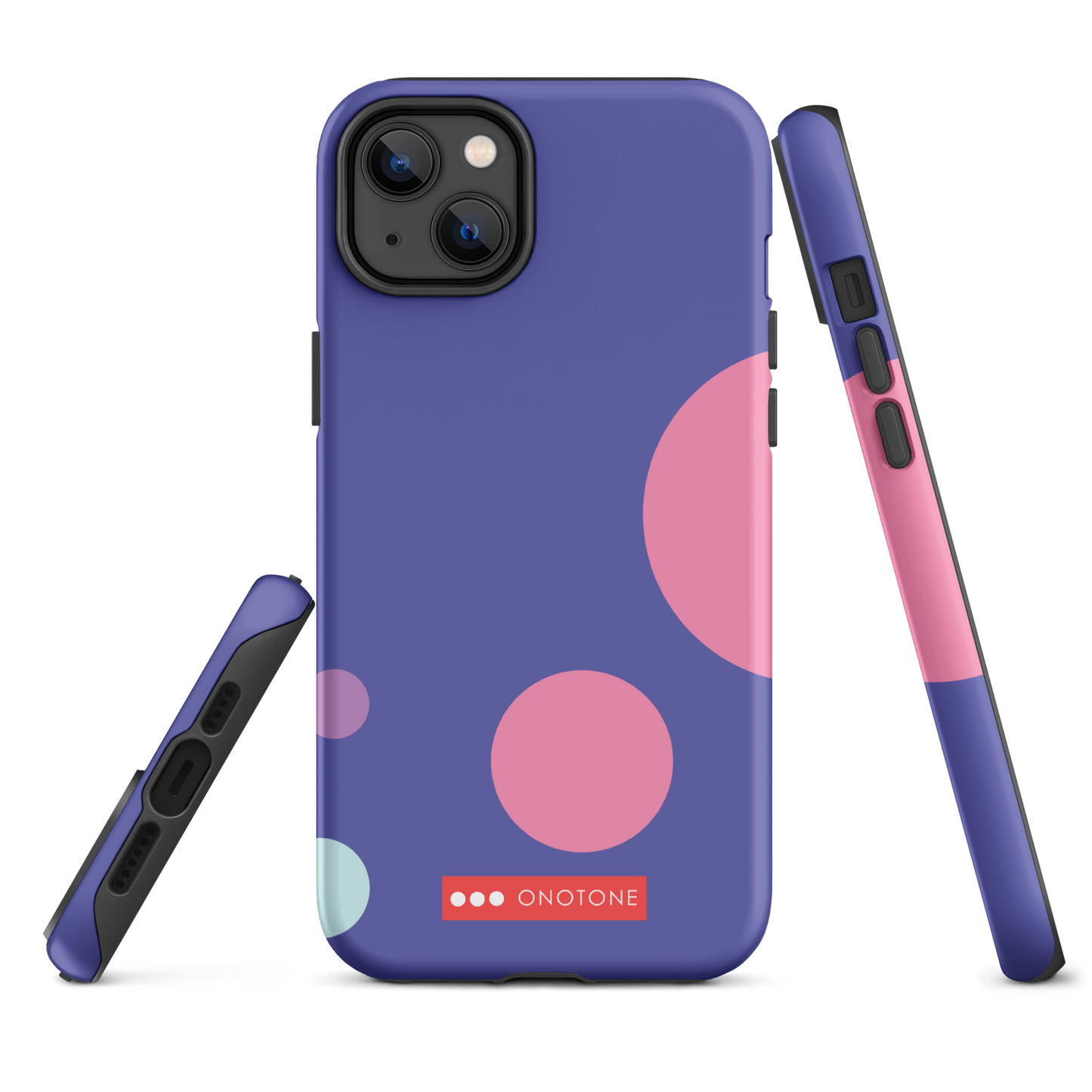 Dual Layer purple modern iPhone® Case