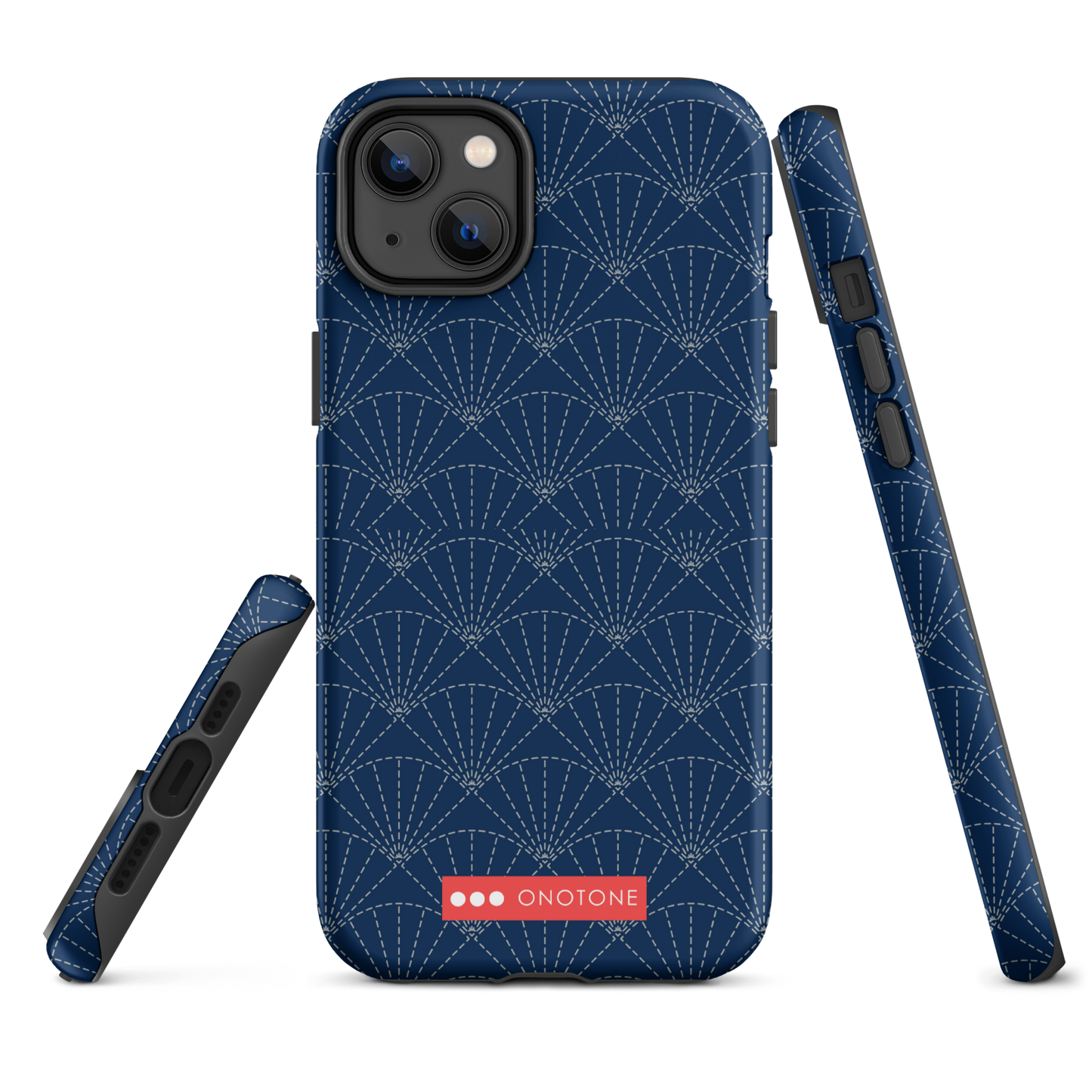 Japanese design indigo iPhone® Case with patterns