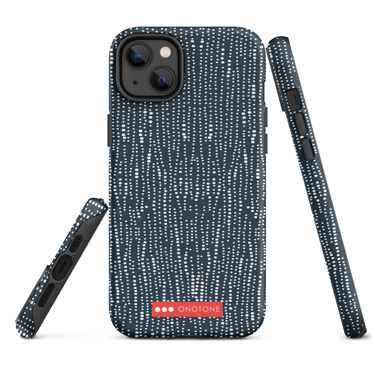 Japanese design indigo iPhone® Case with dotted patterns
