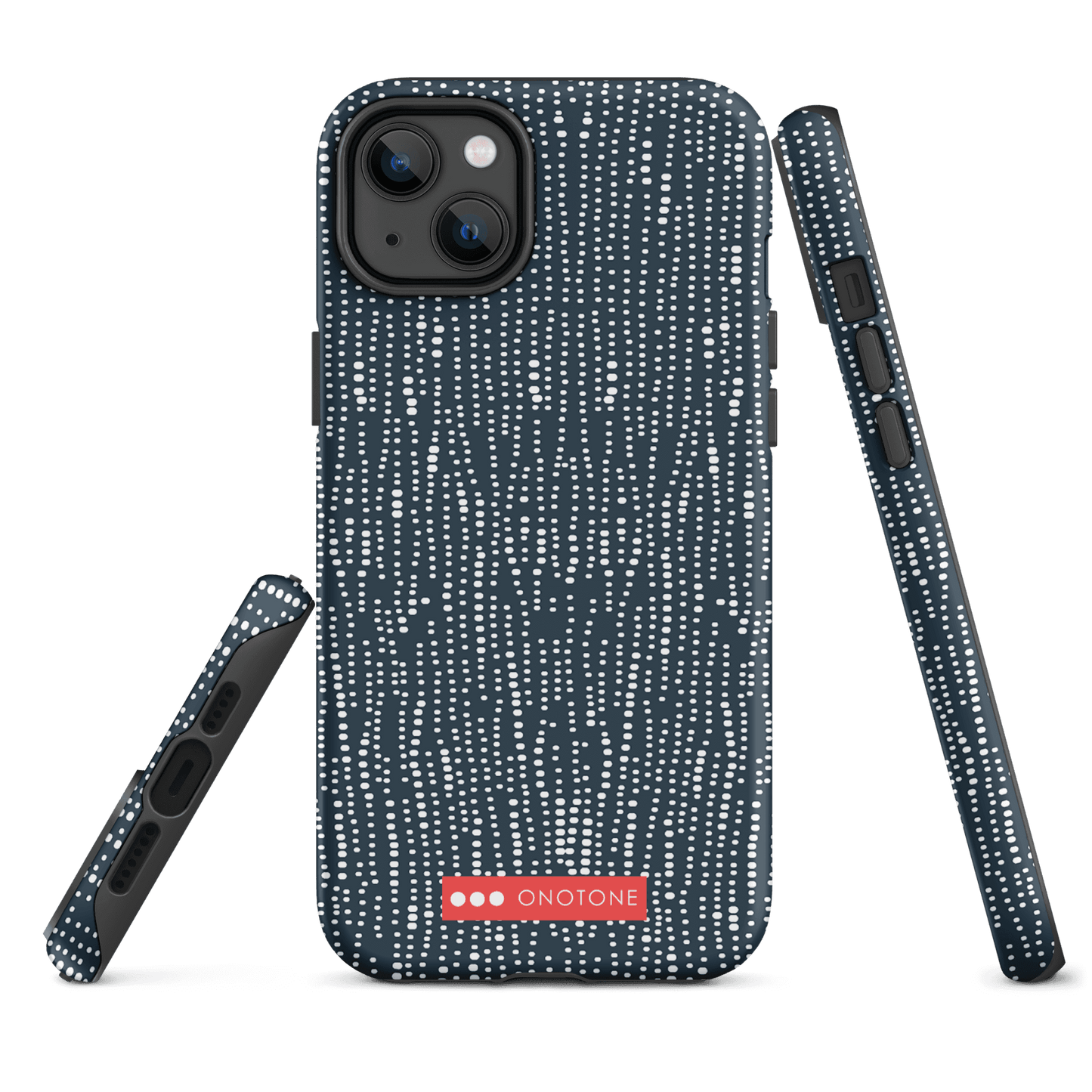 Japanese design indigo iPhone® Case with dotted patterns (IND-009)