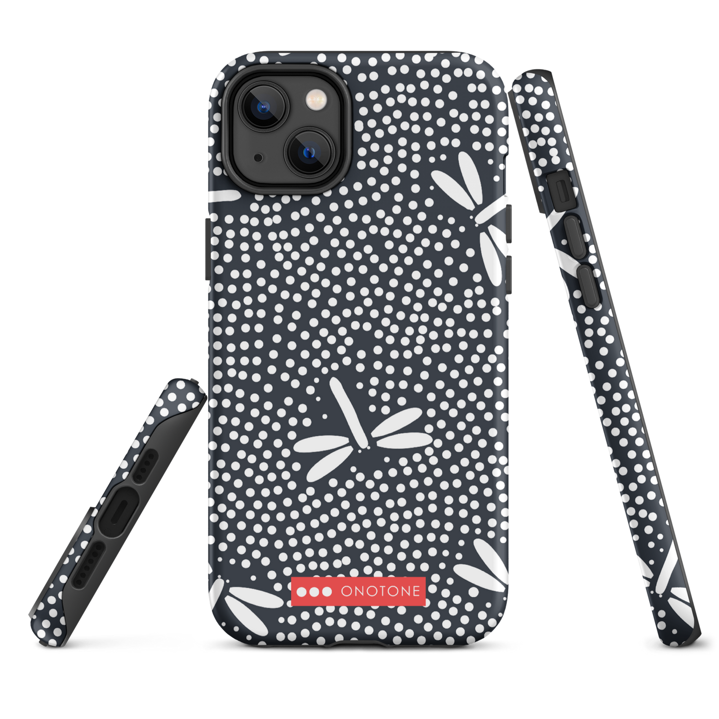 Japanese design indigo iPhone® Case with firefly patterns