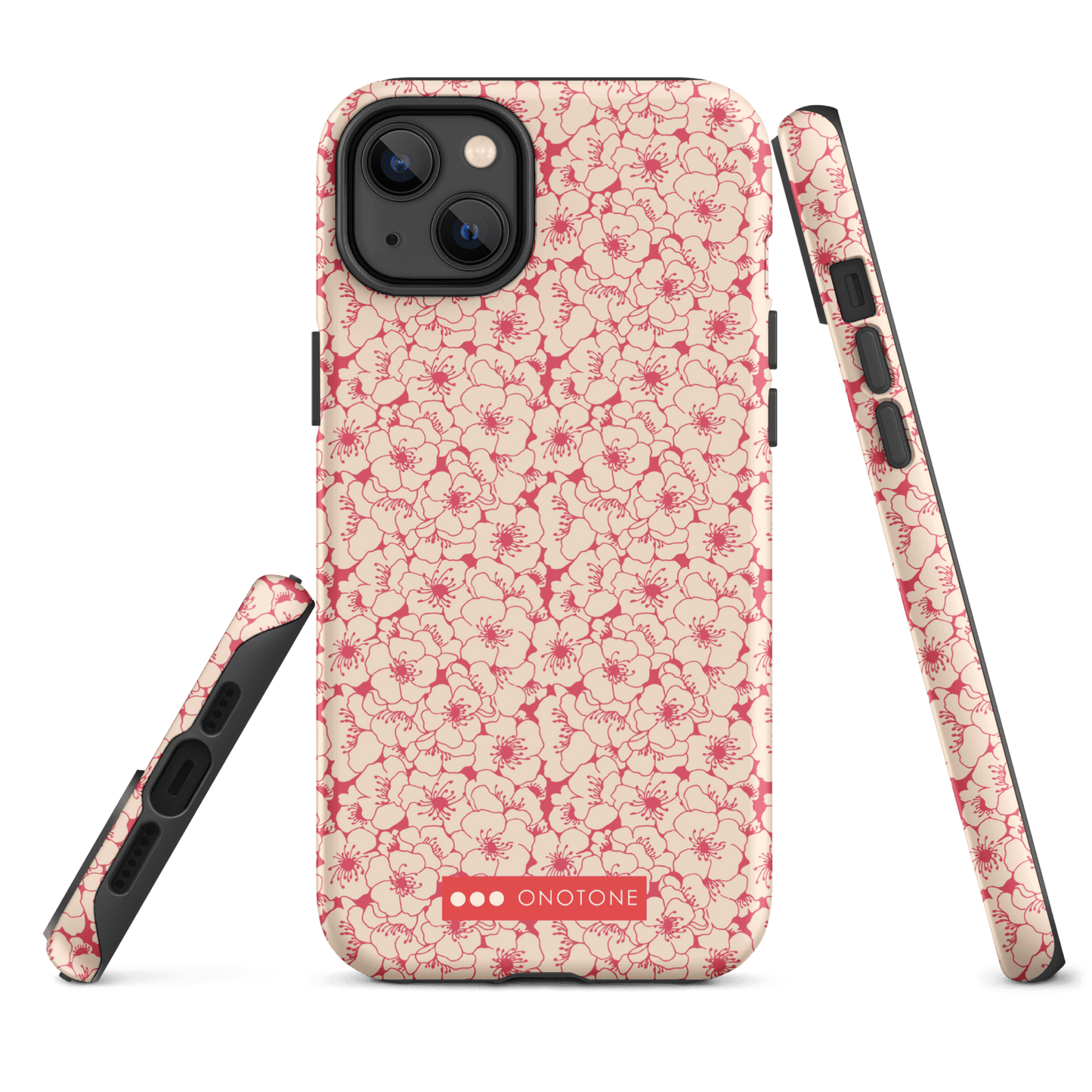 Japanese design indigo iPhone® Case with sakura patterns (IND-012)