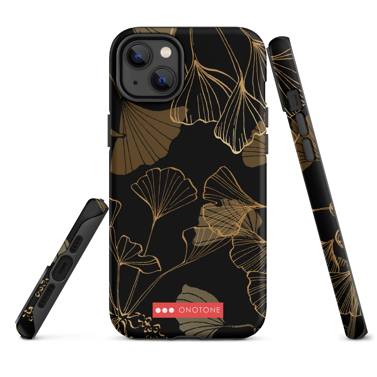 Japanese traditional design indigo iPhone® Case Ginkgo leaves