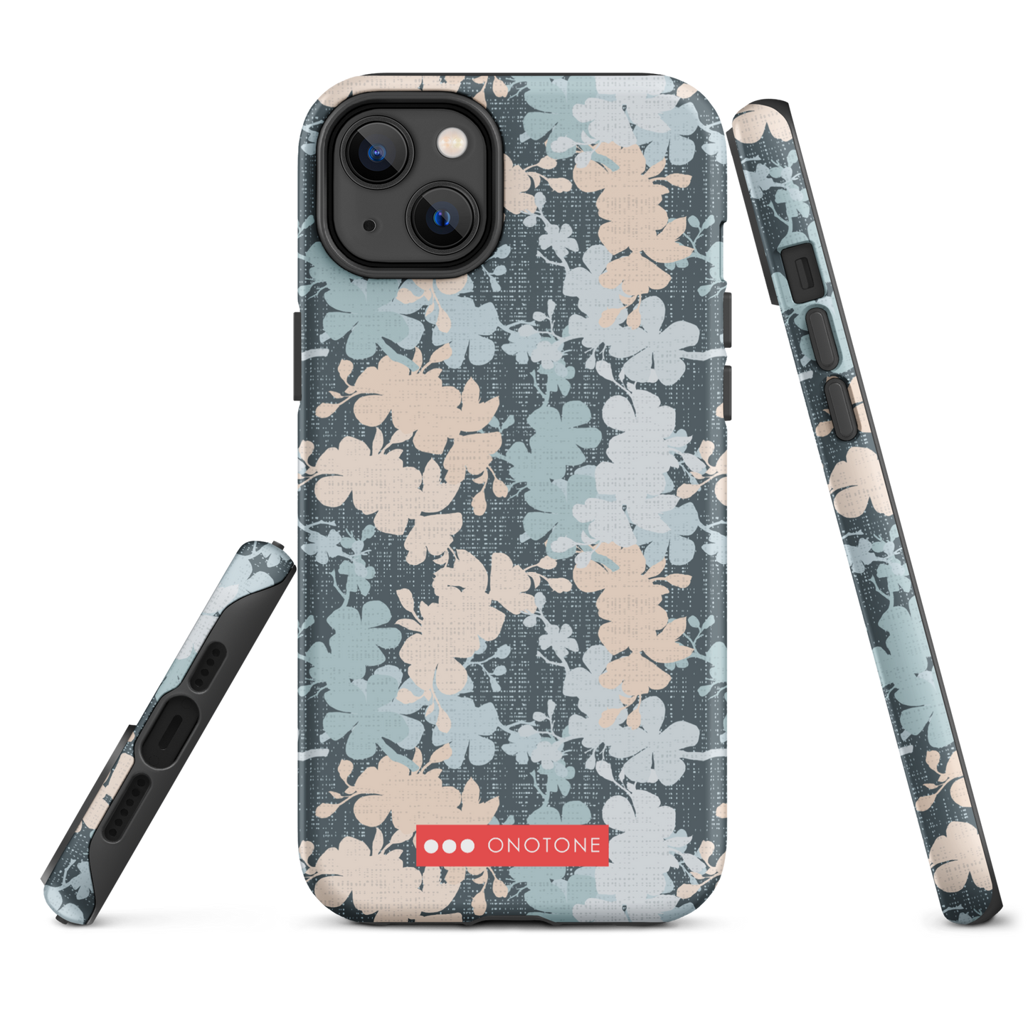 Japanese design indigo iPhone® Case with sakura flower patterns